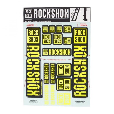 AUTOCOLLANTS ROCKSHOX 35mm P/BOXXER/DOMAIN DUAL CROWN JAUNE - 11.4318.003.516 - 710845803949
