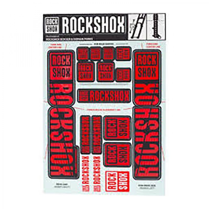 AUTOCOLLANTS ROCKSHOX 35mm P/BOXXER/DOMAIN DUAL CROWN ROUGE - 11.4318.003.518 - 710845803963
