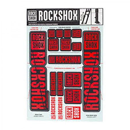 AUTOCOLLANTS ROCKSHOX 35mm P/BOXXER/DOMAIN DUAL CROWN ROUGE - 11.4318.003.518 - 710845803963