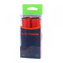POIGNEE CITY-VTT BIKE RIBBON SILICONE SOFT ROUGE 22mm L 130mm (PAIRE)