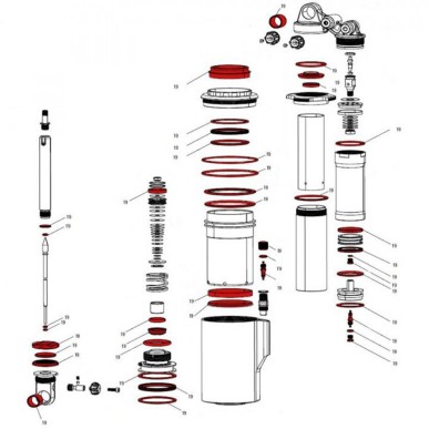 KIT ENTRETIEN ROCKSHOX AMORTISSEUR VIVID AIR B1-B3 (2014-19) - 11.4118.032.001 - 710845733338
