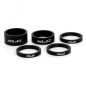 XLC AS-A02 SET 5 RONDELLES DE DIRECTION A-HEAD 1"NOIR MAT - 2500531000 - 4032191765495