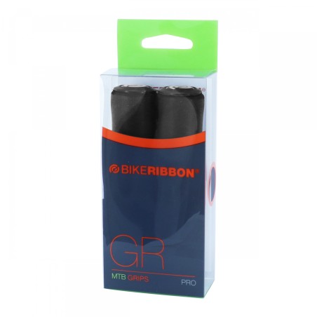 POIGNEE CITY-VTT BIKE RIBBON SILICONE SOFT NOIR 22mm L 130mm (PAIRE)