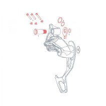 KIT VIS DE MONTAGE DÉRAILLEUR ARRIÈRE SRAM GX 2x11V - 11.7518.049.000 - 710845765919