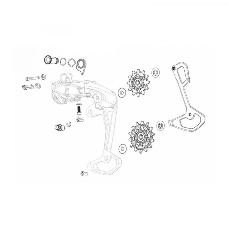 CAGE INTÉRIEUR SRAM DÉR.ARR.X01 EAGLE 52 DENTS ROUGE - 11.7518.098.003 - 710845854897