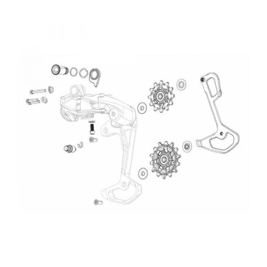 CAGE INTÉRIEUR SRAM DÉR.ARR.X01 EAGLE 52 DENTS ROUGE - 11.7518.098.003 - 710845854897