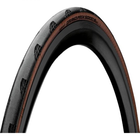 Pneu route 700x28 ts Continental gp 5000s tubeless ready noir/marron transparent (28-622)