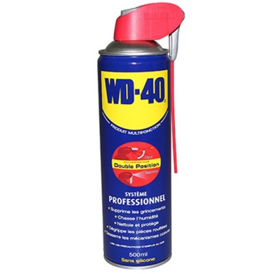 LUBRIFIANT WD-40 MULTIFONCTION DOUBLE POSITION (AEROSOL 500 ml)