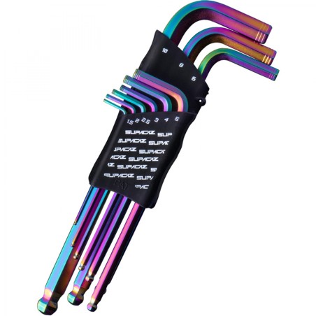 KIT 9 CLÉS ALLEN SUPACAZ ARC-EN CIEL - TL-03 - 682670915473