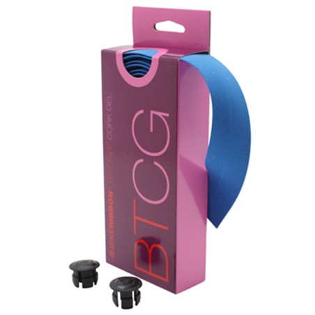 RUBAN DE GUIDON - CINTRE BIKE RIBBON CORK GEL BLEU CLAIR