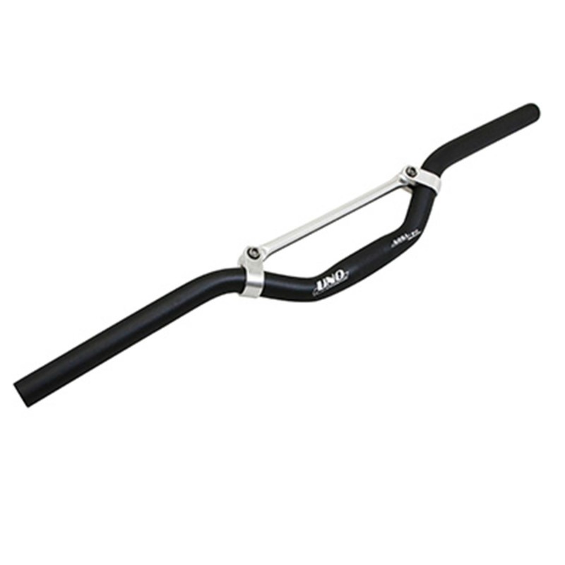 CINTRE VTT DEMI RELEVE UNO ALU AVEC BARRE DE RENFORT ARGENT 25,4mm HAUTEUR 50mm LARGEUR 610mm