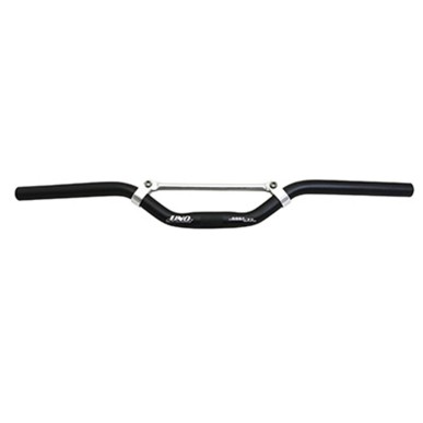 CINTRE VTT DEMI RELEVE UNO ALU AVEC BARRE DE RENFORT ARGENT 25,4mm HAUTEUR 50mm LARGEUR 610mm