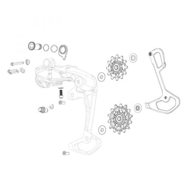 KIT VIS DÉRAILLEUR ARRIÈRE SRAM RED XPLR ETAP AXS - 11.7518.093.015 - 710845870217