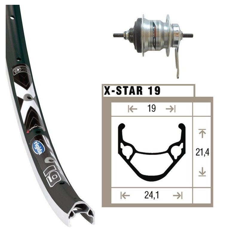 R.AR.28x1.75 WINORA X-STAR 19 RÉTROPEDA.36 TR.SH.128 7V.N/AR - 2146457200 - 4032191722320