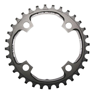 PLATEAU VTT 4BRA D.94 POUR SRAM X01 STRONGLIGHT 32DTS MONO NOIR ALU 7075 11V. - EPAISSEUR 5mm