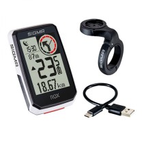 COMPTEUR VELO SANS FIL/GPS SIGMA ROX  2.0 14 FCTS BLANC SET TOP MOUNT