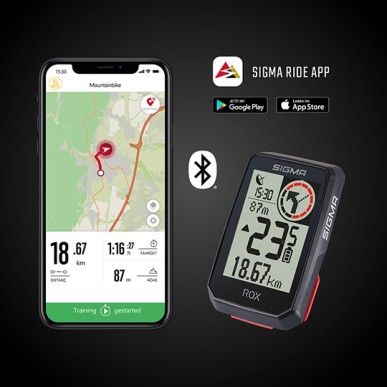 COMPTEUR VELO SANS FIL/GPS SIGMA ROX  2.0 14 FCTS BLANC