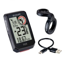 COMPTEUR VELO SANS FIL/GPS SIGMA ROX  2.0 14 FCTS NOIR SET TOP MOUNT