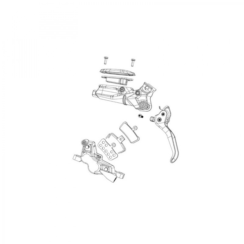 ÉTRIER DE FREIN SRAM FORCE ETAP AXS D2 AVANT/ARRI.FM GR/IRID - 11.5018.050.004 - 710845892394