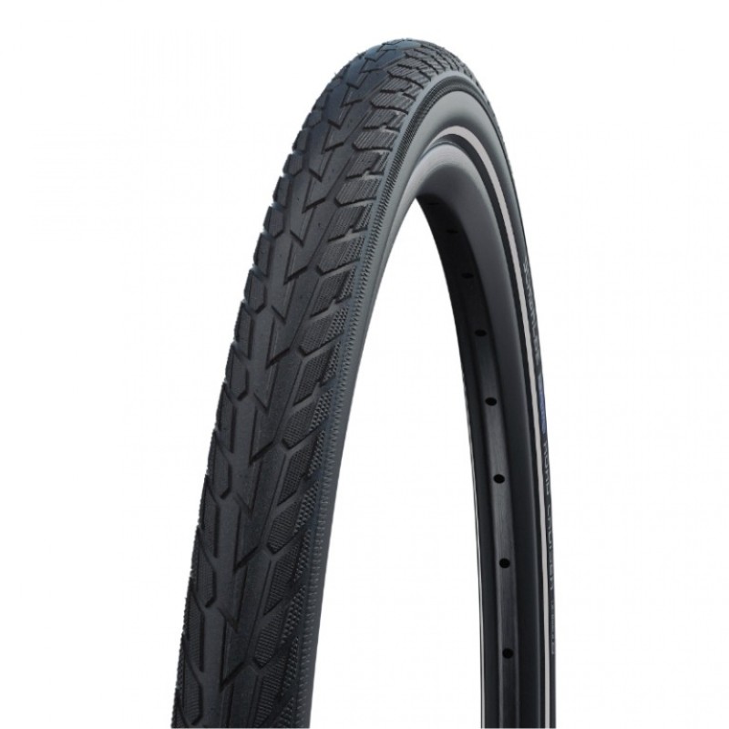 Pneu vtc/urbain 700x40 Schwalbe road cruiser reflex noir/vert tr (42-622)