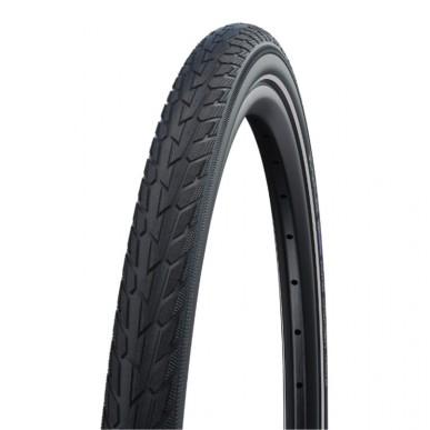 Pneu vtc/urbain 700x40 Schwalbe road cruiser reflex noir/vert tr (42-622)