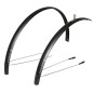 GARDE BOUE CITY-VTC TRINGLES 28'' STRONGLIGHT ALU R'LIGHT 41mm NOIR MAT (PAIRE) AVEC FIXATION CLASSIC TRINGLES INOX