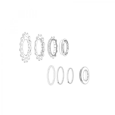 KIT COURONNES SRAM CASSETTE PG-1231 11/12/13 DENTS - 11.2418.009.000 - 710845892837