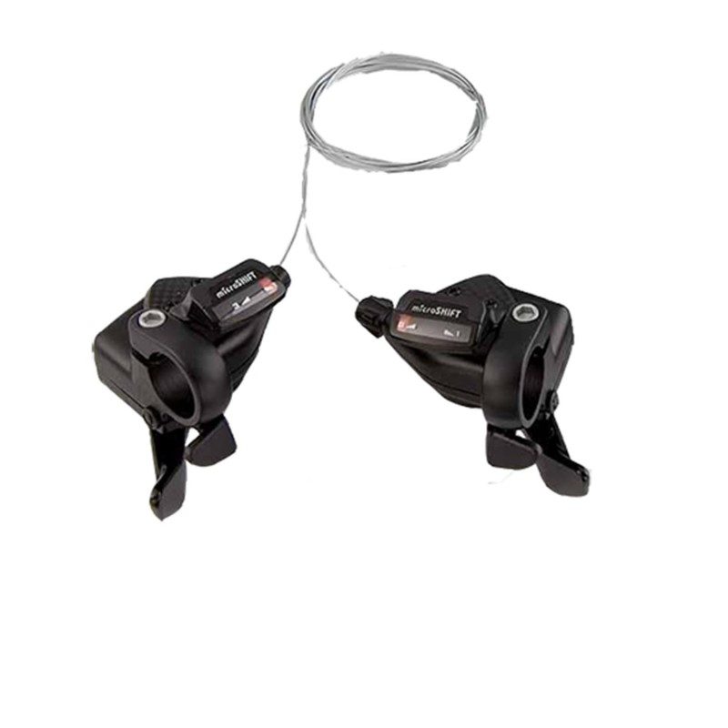 MANETTE VTT RAPID. PUSH-PULL  8X3V. OPTIMIZ COMPATIBLE SHIMANO ALU NOIR (PR)