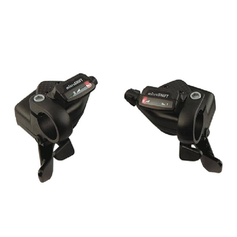 MANETTE VTT RAPID. PUSH-PULL  9X3V. COMPATIBLE SHIMANO ALU NOIR (PAIRE)