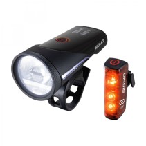 ECLAIRAGE VELO RECHARG.USB AV AR SIGMA LED AURA 100 /BLAZE LINK NOIR (FIX AV CINTRE/T DE S