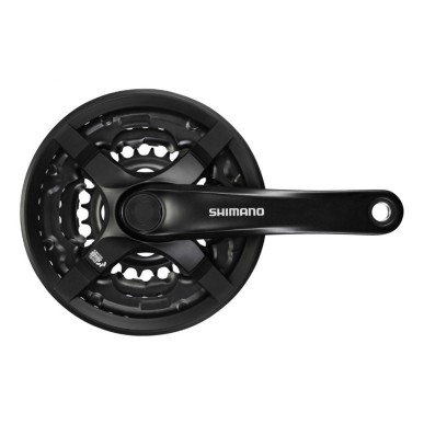 PEDALIER VTT SHIMANO  7-8V. TY501 NOIR 170mm 42-34-24  (BOITIER 122mm)