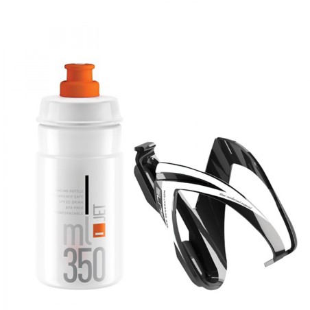 KIT ELITE PORTE-BIDON CEO NR.BR/BLA BIDON JET BLA/ORAN 350ml - 206104 - 8020775040959