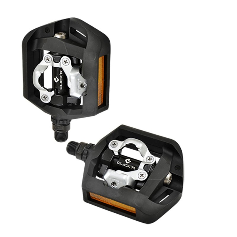 PEDALE VTT/TREKKING AUTO SHIMANO CLICK'R SPD-T421 PLATEFORME POLYVALENTE (PR)