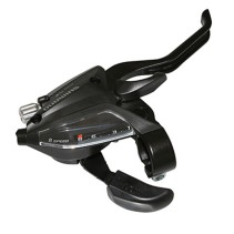 LEVIER-MANETTE VTT SHIMANO STEF500 DROIT 8V. NOIR POUR FREIN V-BRAKE 2 DOIGTS
