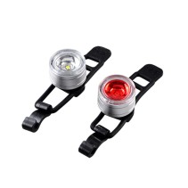 ECLAIRAGE VELO PILE AV AR OPTIMIZ 1 LED 2 FONCTIONS ARGENT ALU (FIX.AV CINTRE/AR TIGE DE S