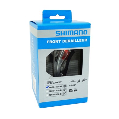 Derailleur vtt avant Shimano deore m4100 2x10 collier bas 28.6 à 34.9 tirage avant