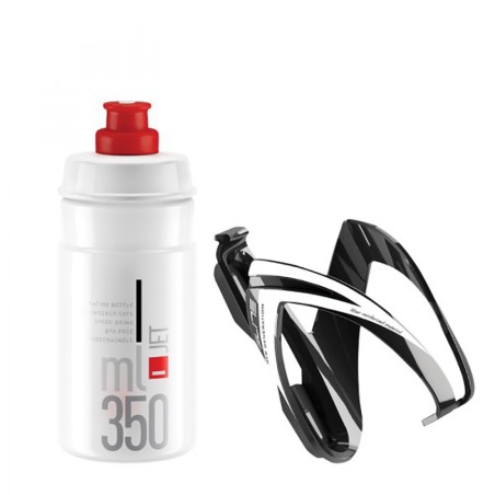 KIT ELITE PORTE-BIDON CEO NR.BR/BLA BIDON JET BL/ROUGE 350ml - 206105 - 8020775040966