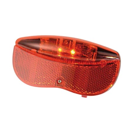 ECLAIRAGE VELO PILE AR 2 DIODES ON-OFF MANUEL  (FIXATION PORTE BAGAGE 80MM)
