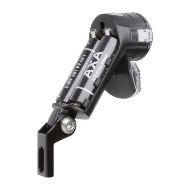 ECLAIRAGE VELO A PILE AVANT SUR FOURCHE AXA NOX SPORT AUTO 12 LUX NOIR LIVRE AVEC 2 PILES AA