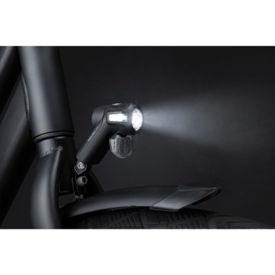 ECLAIRAGE VELO A PILE AVANT SUR FOURCHE AXA NOX SPORT AUTO 12 LUX NOIR LIVRE AVEC 2 PILES AA