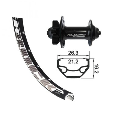 XLC ROUE AVANT 26x1.90 AXE 100MM FERMETURE RAPIDE 6 TROUS NR - 2146810000 - 4055149016630