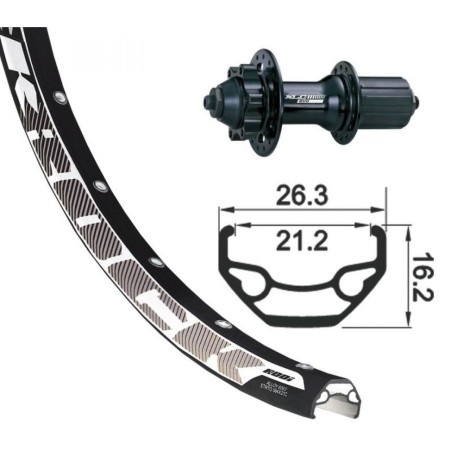 XLC ROUE ARR.26x1.90 AXE 135MM FERMETURE RAPIDE 6 TROUS NRE - 2146810400 - 4055149016654