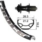XLC ROUE ARRIÉRE 26x1.90 AXE 142MM 12MM 6 TROUS NOIRE - 2146810600 - 4055149016661