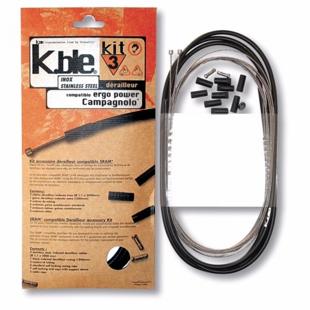 KIT DÉRAILLEUR ARRIÈRE INOXYDABLE CAMPAGNOLO ERGOPOWER - KTR0023 - 3700086800071