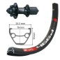 XLC ROUE ARRIÉR.26x1.90 AXE 135MM JANTE DT SWISS 6 TROUS NR - 2146811200 - 4055149016791
