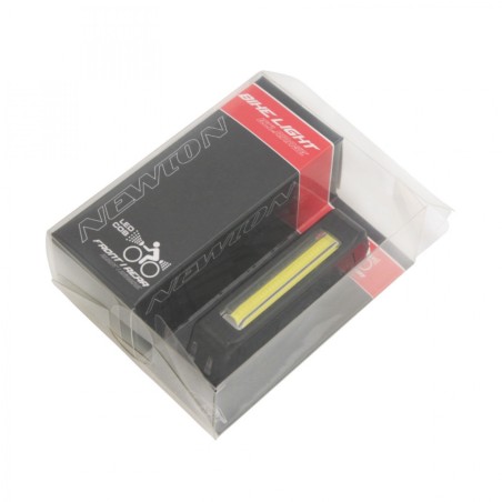 ECLAIRAGE VELO - TROTTINETTE USB AVANT OU ARRIERE SUR CINTRE NEWTON COB LEDS 120 LUMENS NOIR