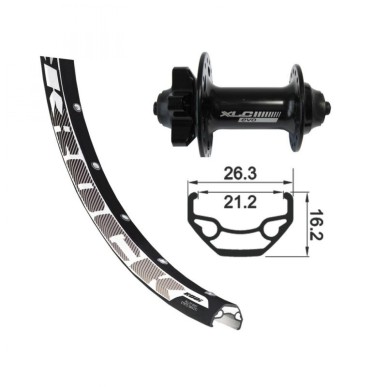 XLC ROUE AVANT 27.5" AXE 100MM FERMETURE RAPIDE 6 TROUS NRE - 2146830000 - 4055149016678