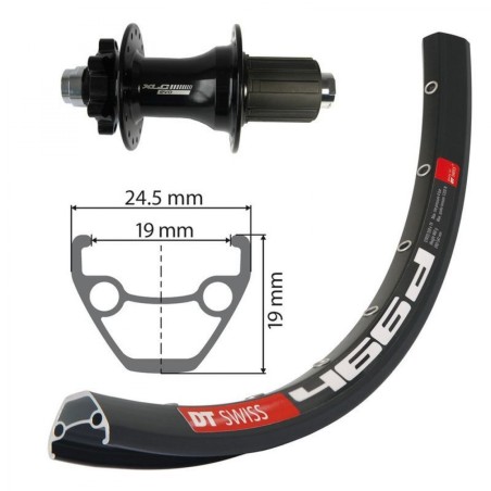 XLC ROUE ARR.27.5"JANTE DT SWISS AXE 12MM-142MM 6 TROUS NRE - 2146831400 - 4055149016869