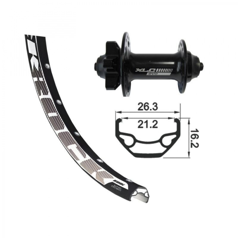 XLC ROUE AVANT 29"AXE 100MM FERMETURE RAPIDE 6 TROUS NOIRE - 2146850000 - 4055149016715