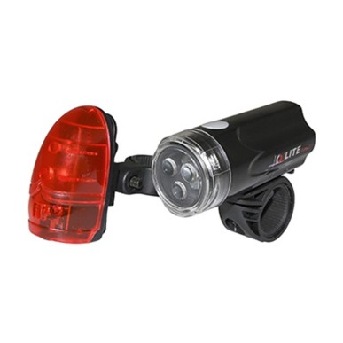 ECLAIRAGE VELO A PILE KIT SUR CINTRE-TIGE DE SELLE P2R Q-LITE COMBO A LEDS AVANT